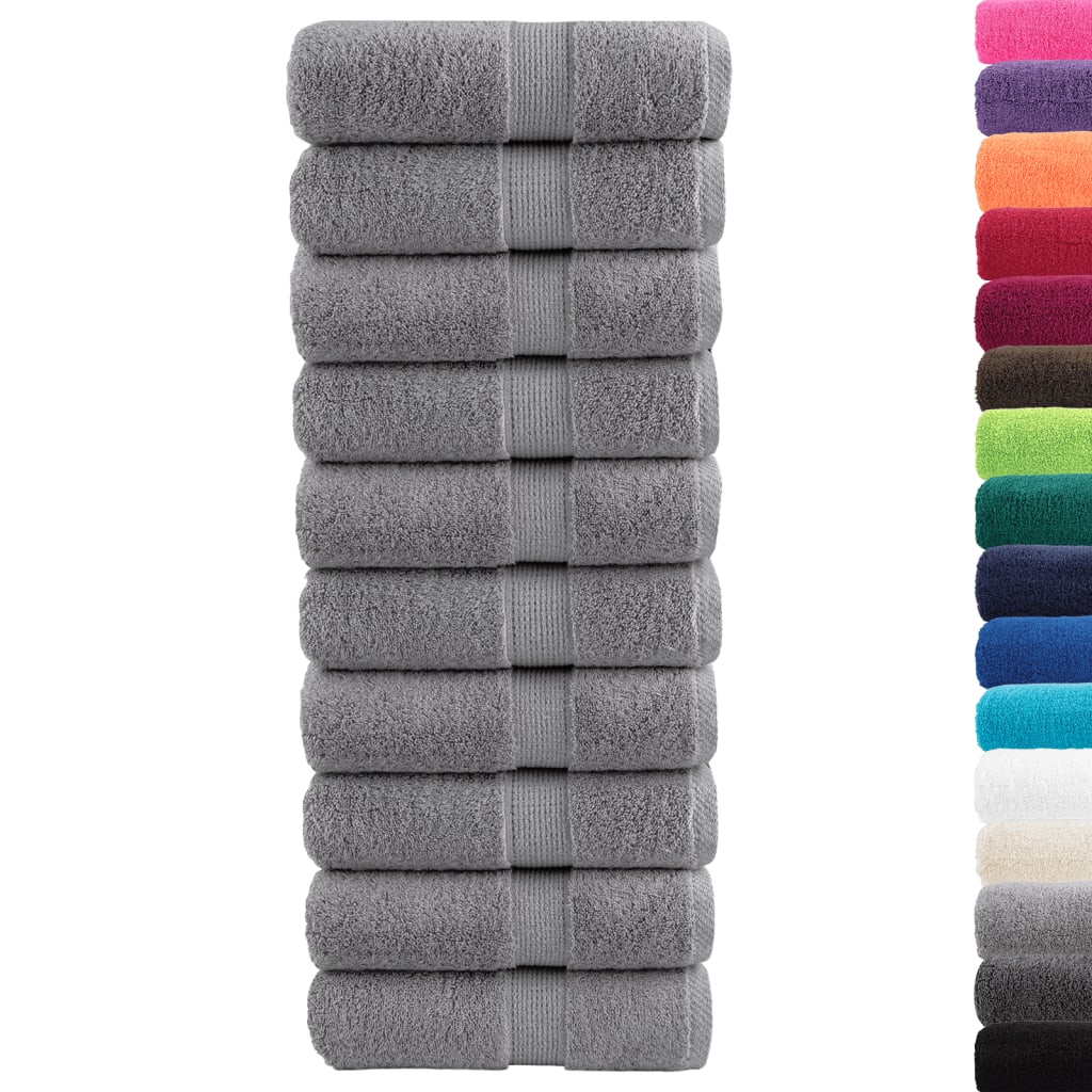 Premium Washcloths SOLUND 10 pcs. Grey 30x30 cm 600 g/m²