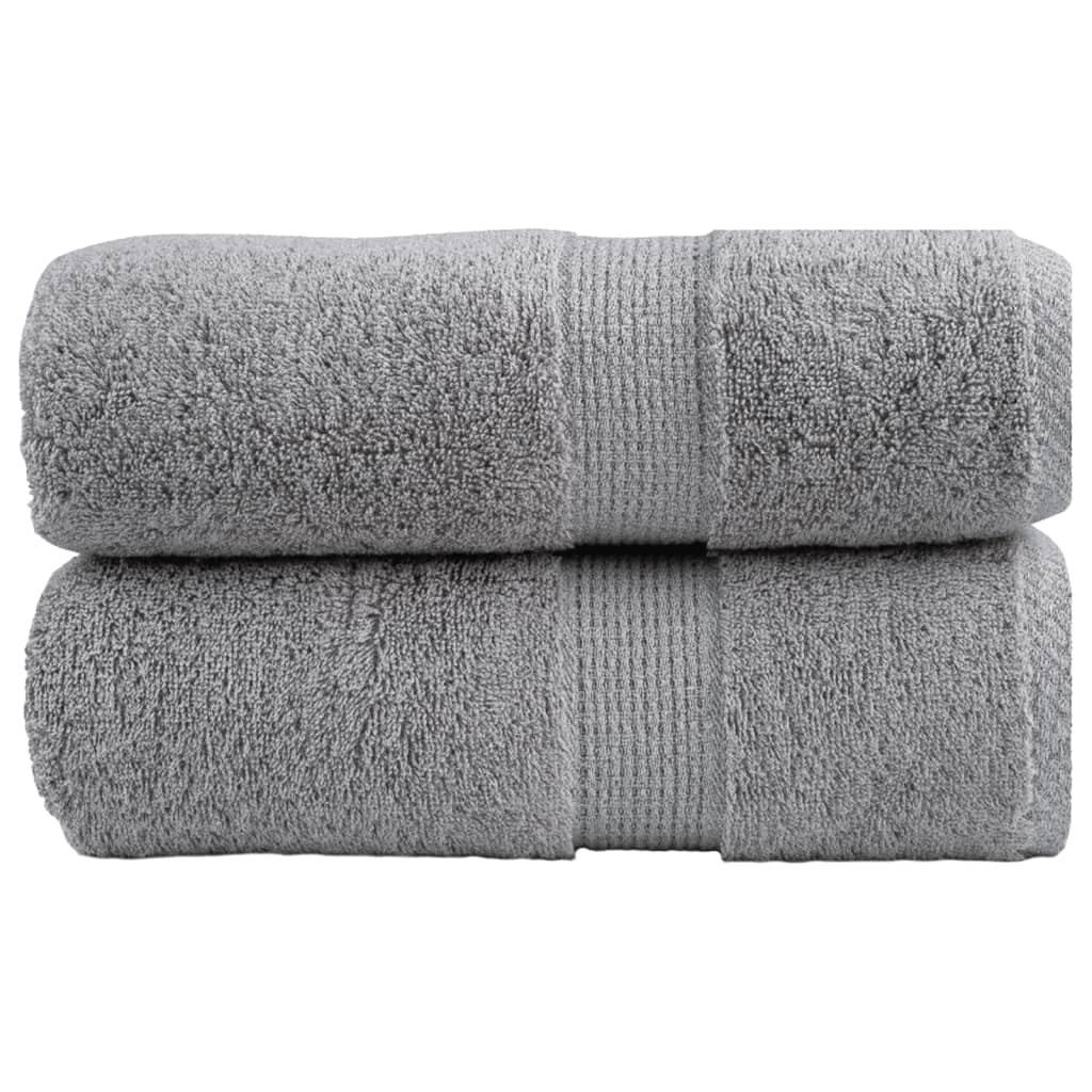 Serviettes d'invité Premium SOLUND 2 pcs Gris 30x50 cm 600 g/m²