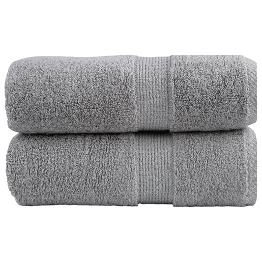 Premium Gästetücher SOLUND 2 Stk. Grau 30x50 cm 600 g/m²