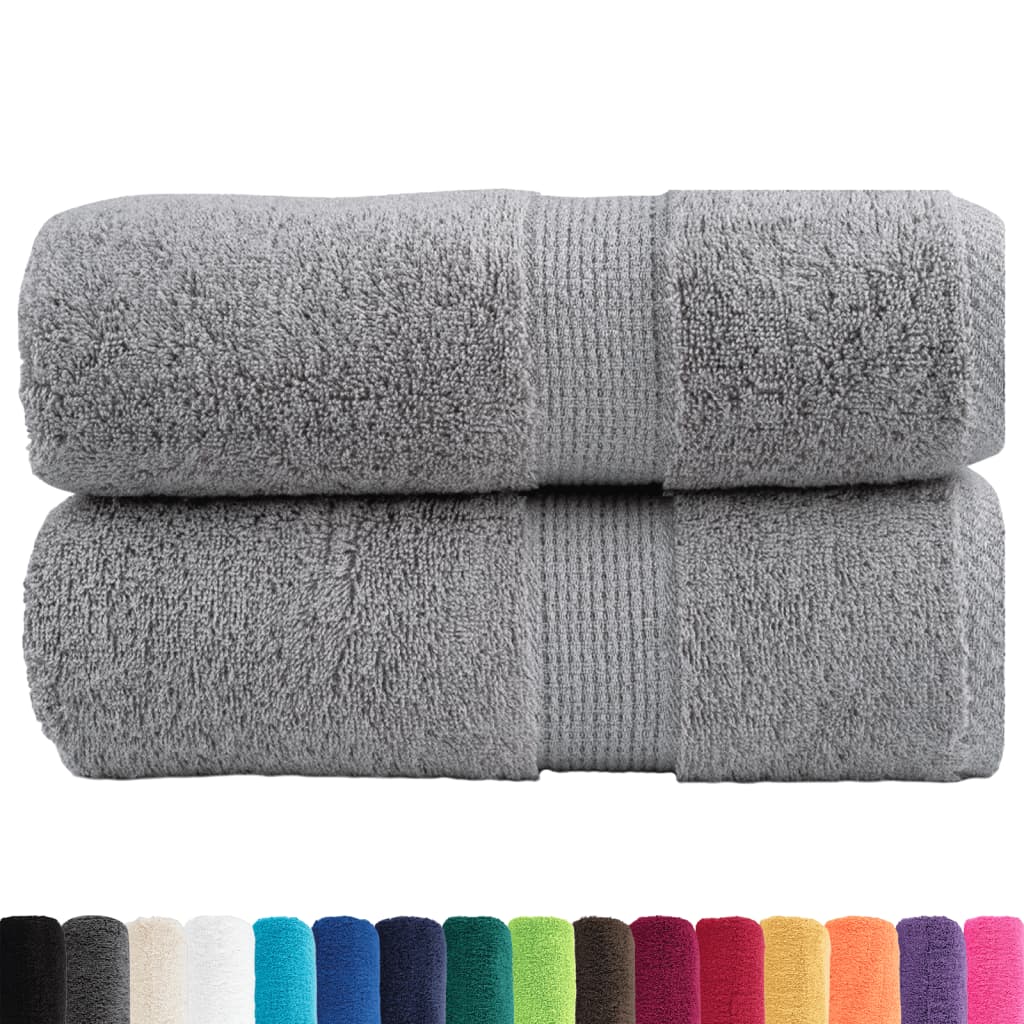 Serviettes d'invité Premium SOLUND 2 pcs Gris 30x50 cm 600 g/m²