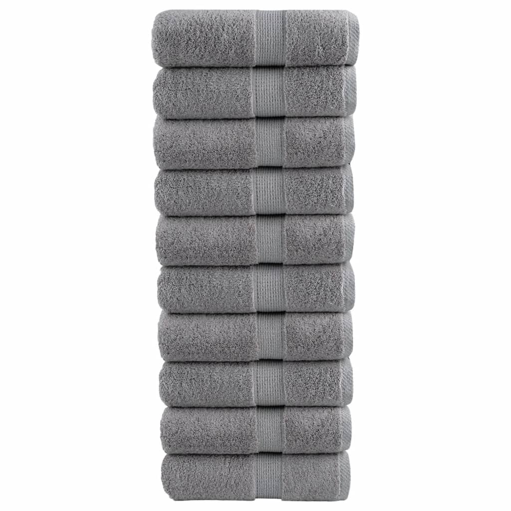 Premium Guest Towels SOLUND 10 pcs. Grey 30x50 cm 600 gsm