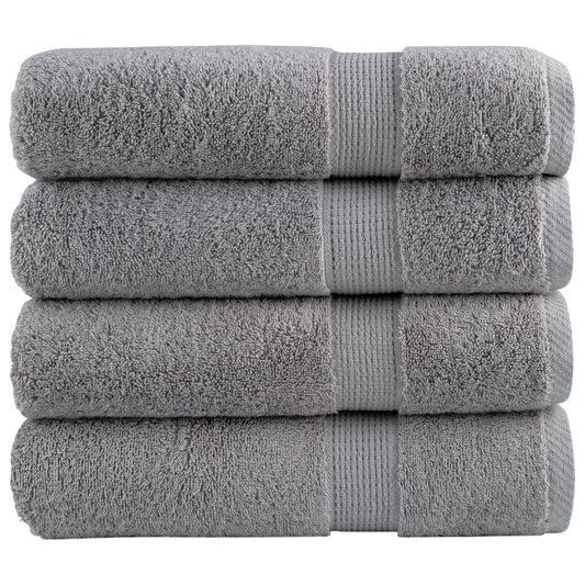 Premium Handtücher SOLUND 4 Stk. Grau 50x100 cm 600 g/m²