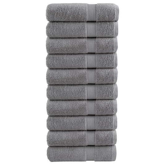 Premium Handtücher SOLUND 10 Stk. Grau 50x100 cm 600 g/m²