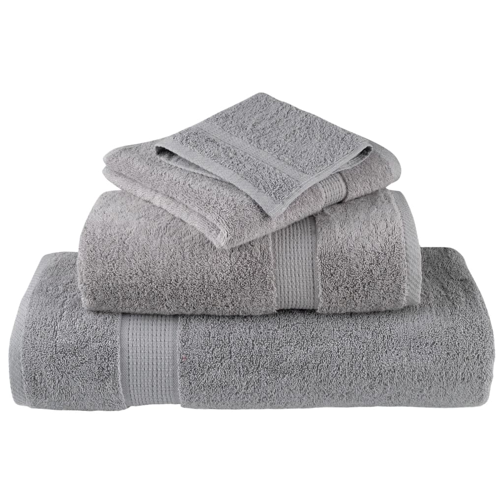 Premium Handtücher SOLUND 10 Stk. Grau 50x100 cm 600 g/m²
