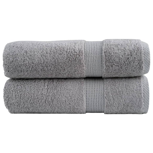 Premium Duschtücher SOLUND 2 Stk. Grau 70x140 cm 600 g/m²