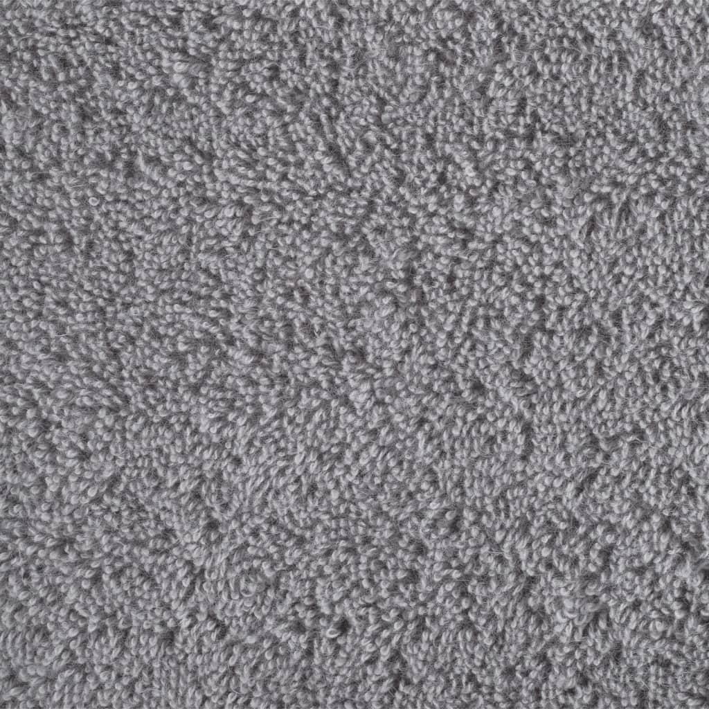 Lot de 2 serviettes de douche haut de gamme SOLUND gris 70x140 cm 600 g/m²