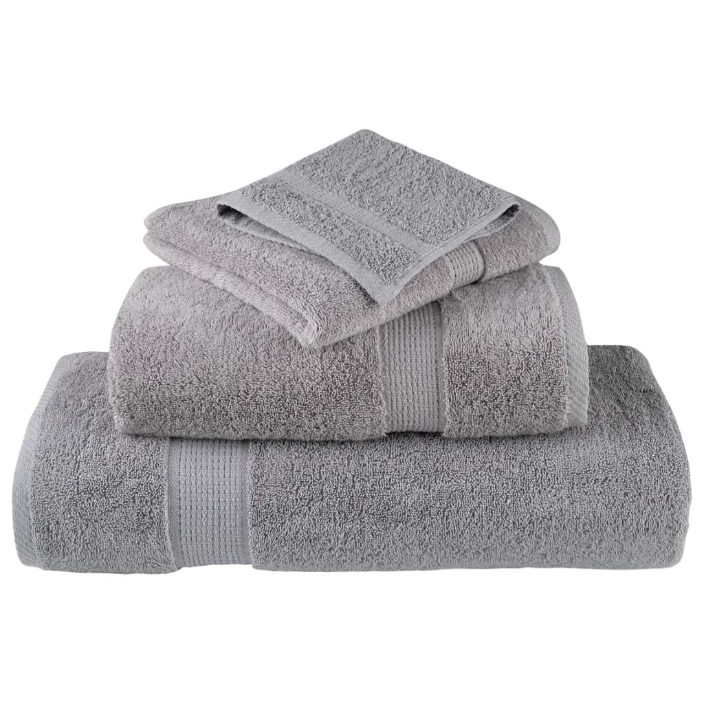 Premium Duschtücher SOLUND 4 Stk. Grau 70x140 cm 600 g/m²