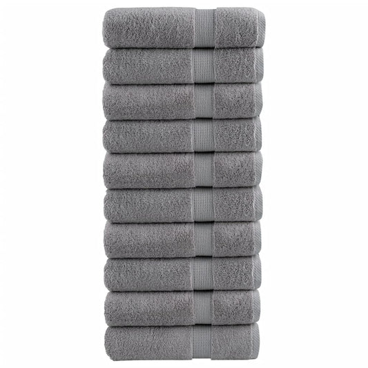 Premium Duschtücher SOLUND 10 Stk. Grau 70x140 cm 600 g/m²