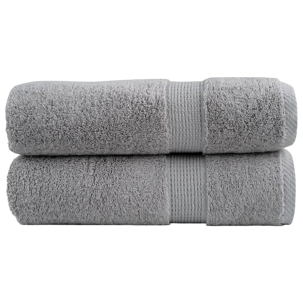 Serviettes de bain premium SOLUND 2 pcs Gris 100x150 cm 600 g/m²