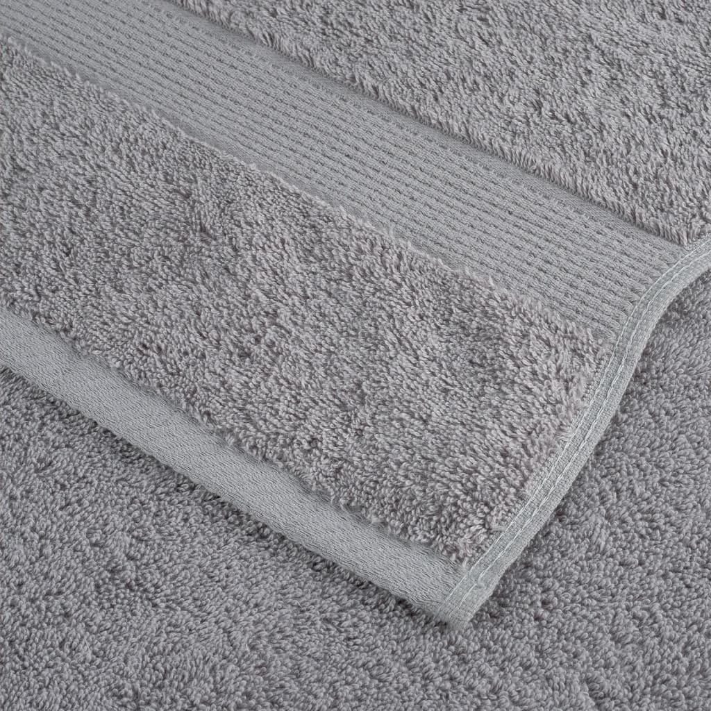 Premium Badetücher SOLUND 4 Stk. Grau 100x150 cm 600 g/m²