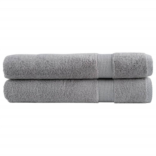 Premium Handtücher SOLUND 2 Stk. Grau 100x200 cm 600 g/m²