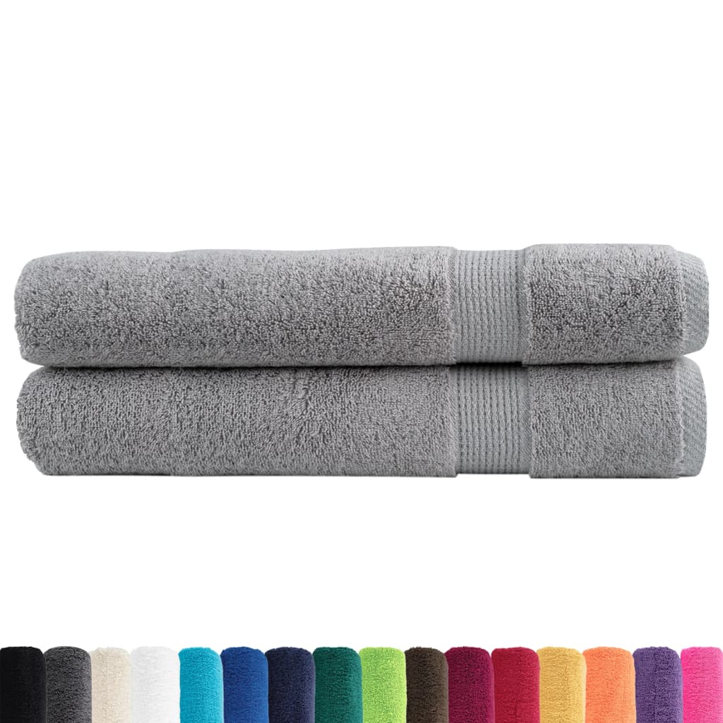 Serviettes haut de gamme SOLUND 2 pcs. Gris 100x200 cm 600 g/m²