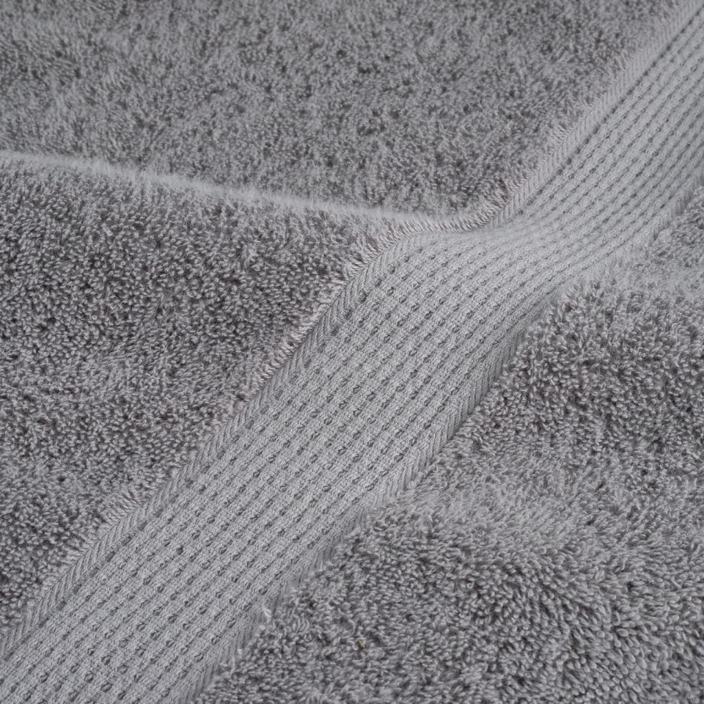 Premium Handtücher SOLUND 10 Stk. Grau 100x200 cm 600 g/m²