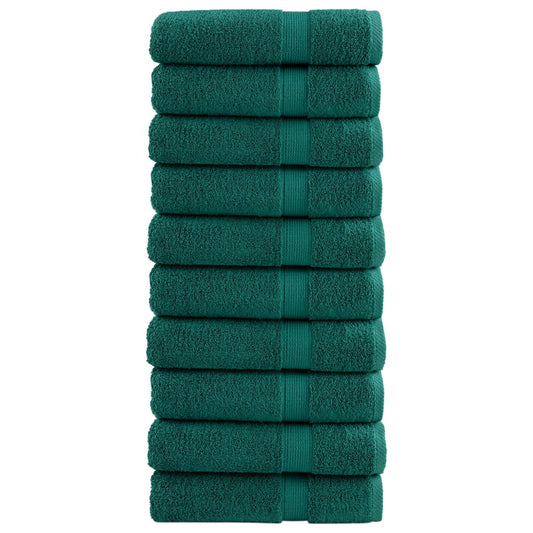 Premium Badetücher SOLUND 10 Stk. Grün 100x150 cm 600 g/m²