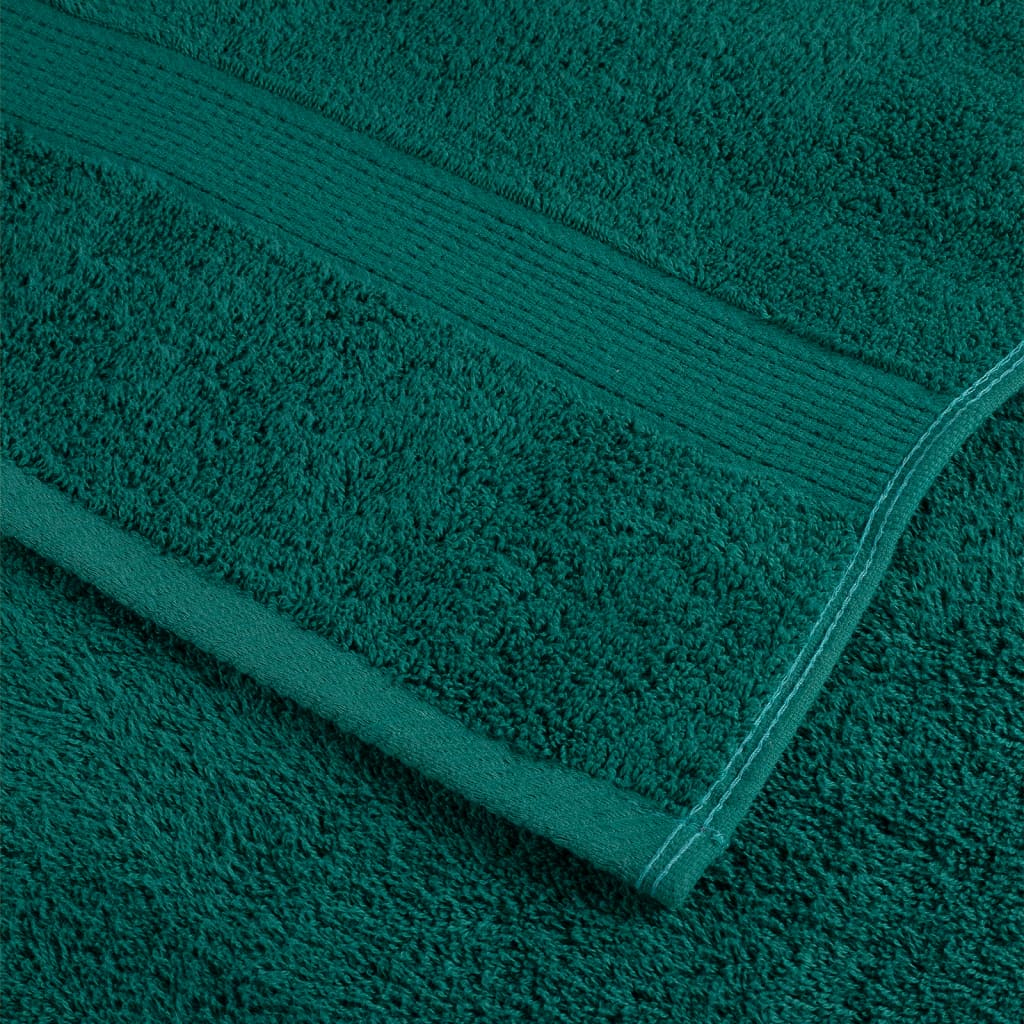 Serviettes de bain premium SOLUND 10 pcs Vert 100x150 cm 600 g/m²