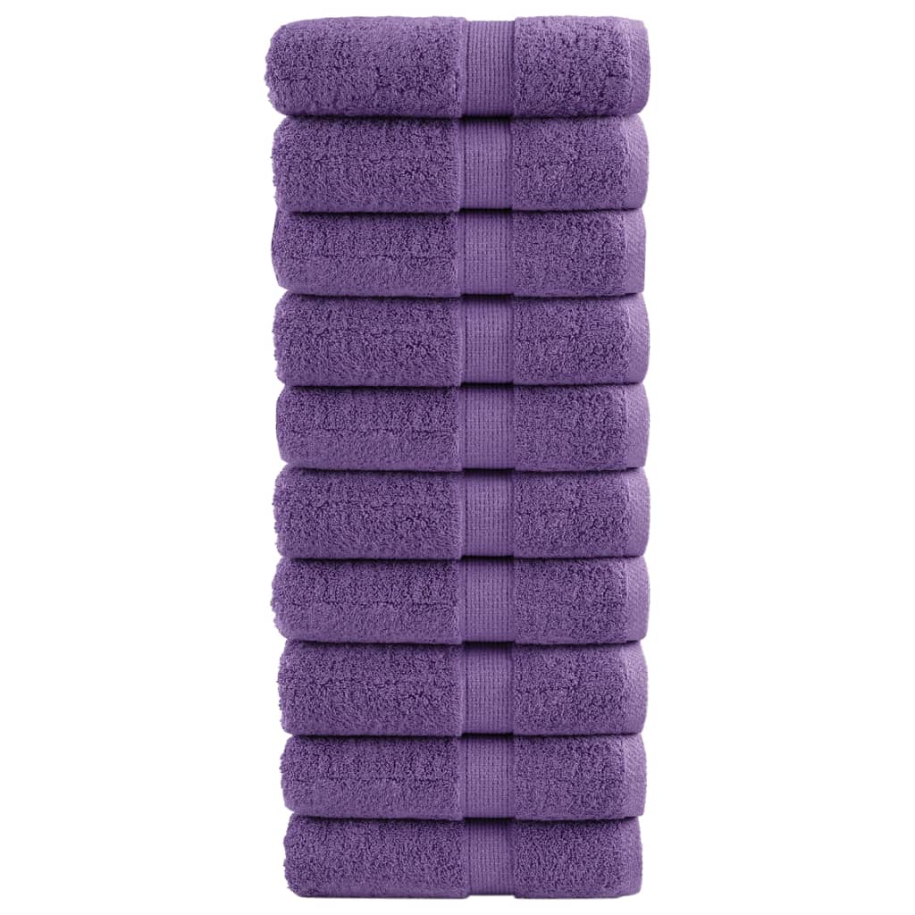 Premium Washcloths SOLUND 10 pieces Purple 30x30 cm 600 gsm