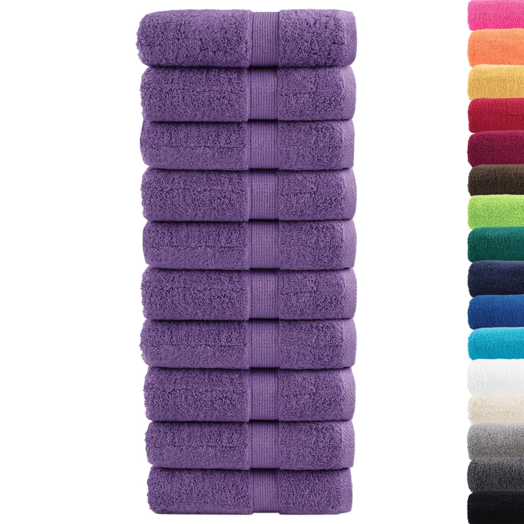 Premium Washcloths SOLUND 10 pieces Purple 30x30 cm 600 gsm