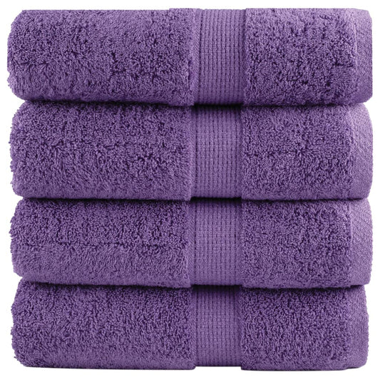 Premium guest towels SOLUND 4 pcs. Purple 30x50 cm 600 g/m²