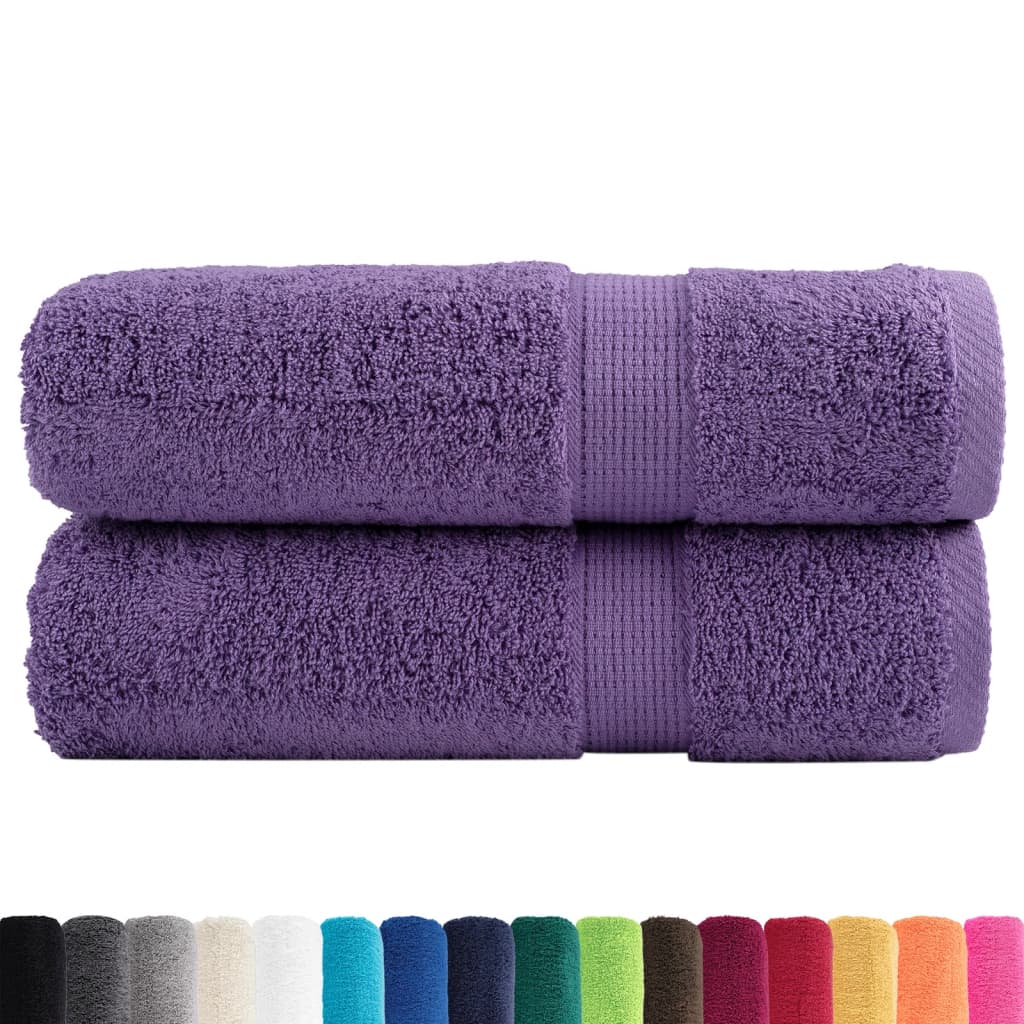 Premium-Duschtücher SOLUND 2 Stk. Lila 70x140 cm 600 g/m²
