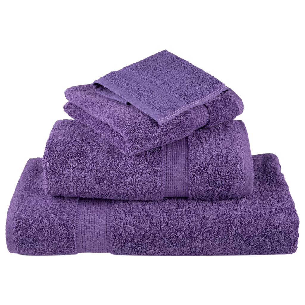 Premium-Duschtücher SOLUND 2 Stk. Lila 70x140 cm 600 g/m²