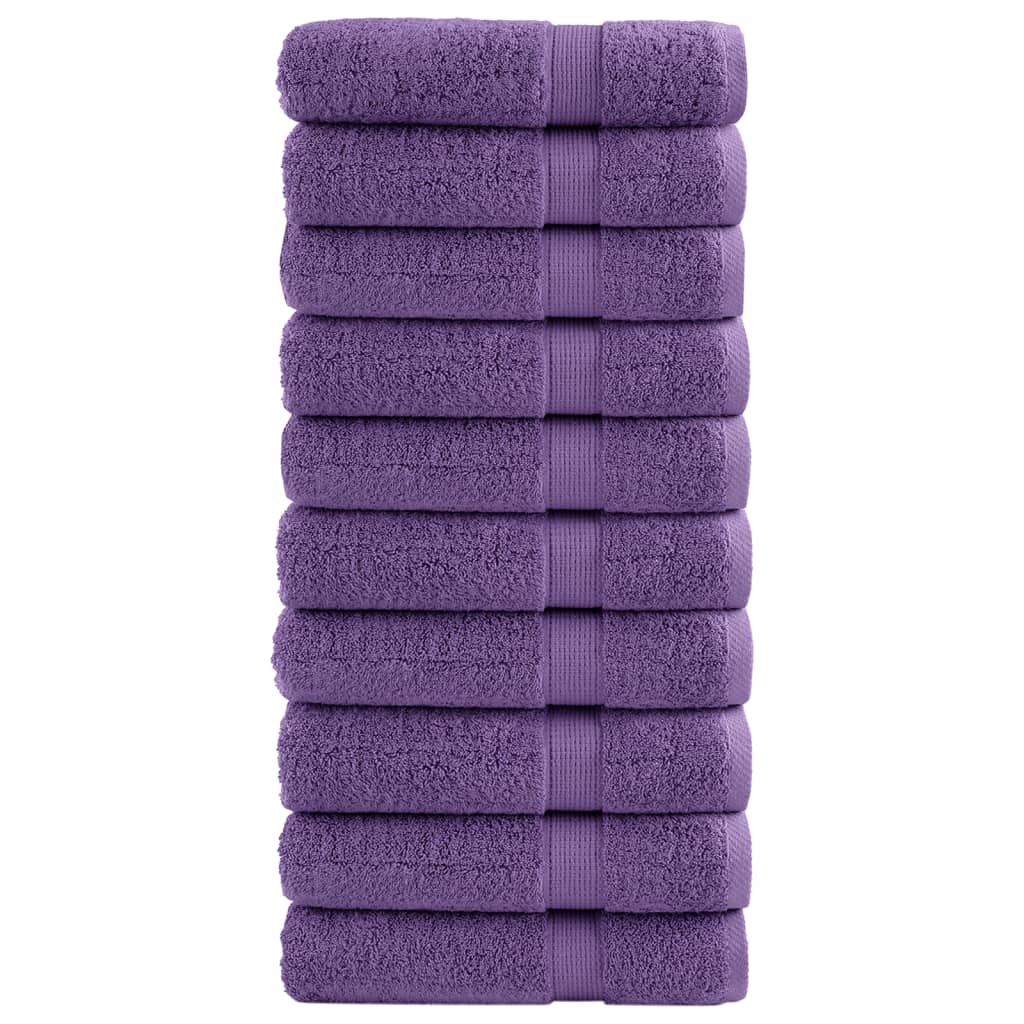 Premium Shower Towels SOLUND 10 pcs. Purple 70x140 cm 600 g/m²
