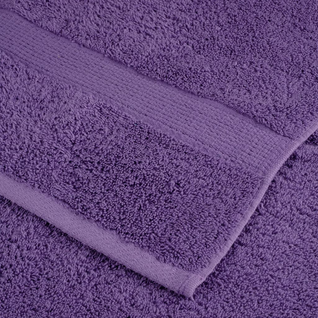 Premium Shower Towels SOLUND 10 pcs. Purple 70x140 cm 600 g/m²