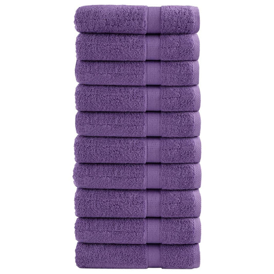 Premium Badetücher SOLUND 10 Stk. Lila 100x150 cm 600 g/m²