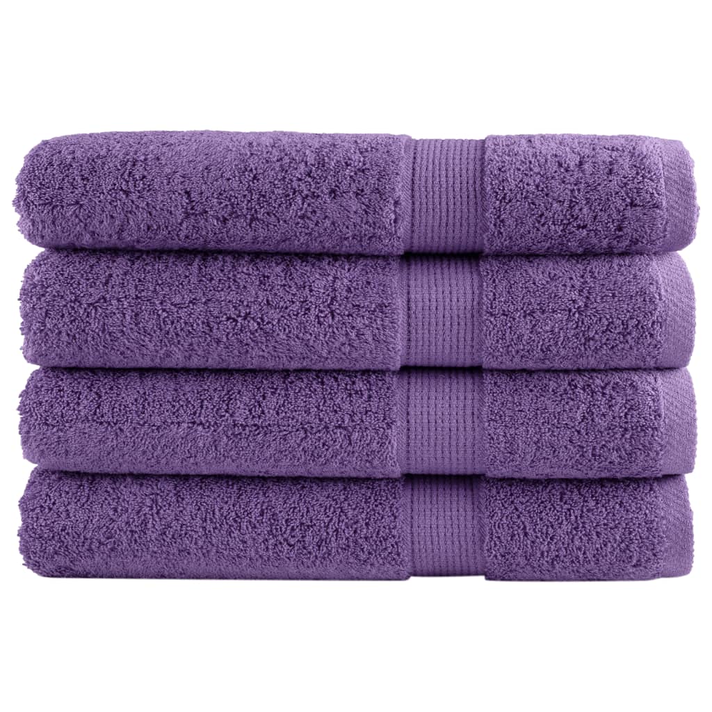 Premium Sauna Towels SOLUND 4 pcs. Purple 80x200 cm 600 g/m²