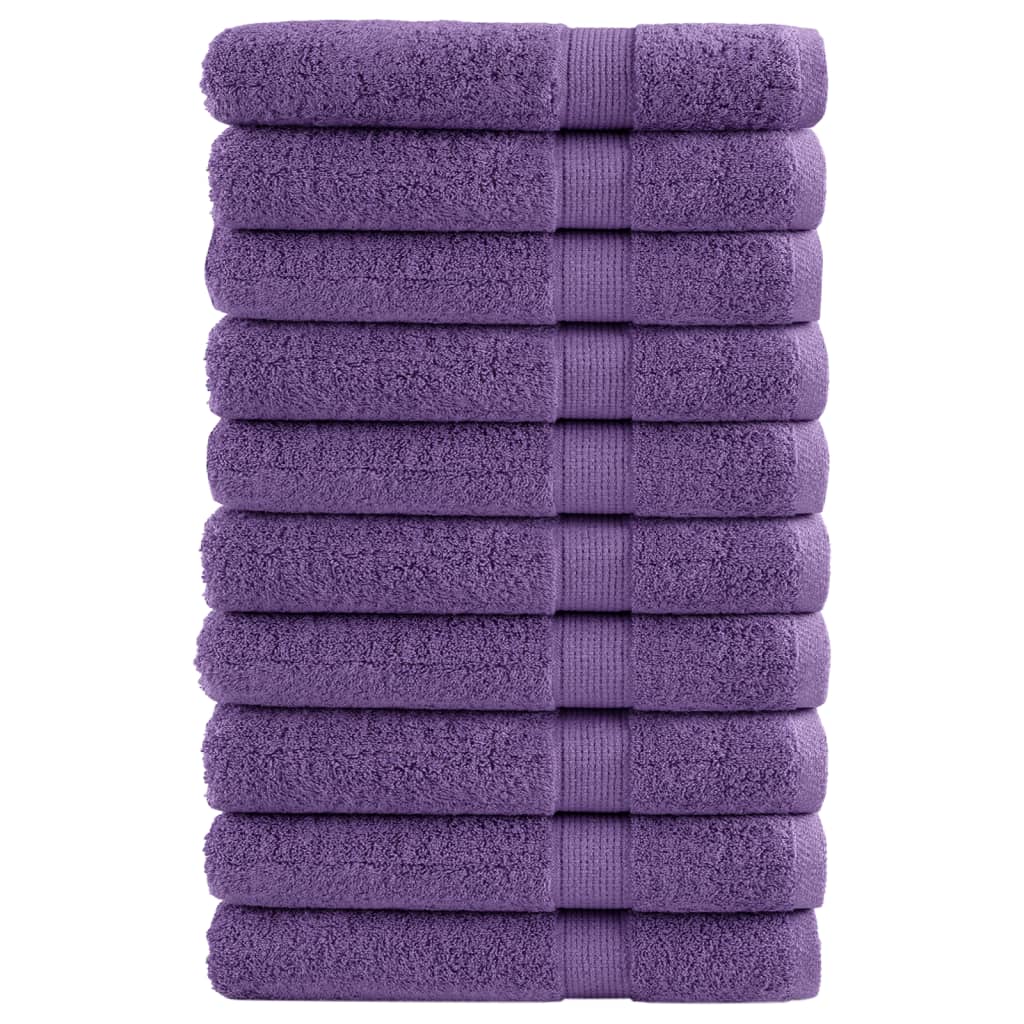 Premium Sauna Towels SOLUND 10 pcs. Purple 80x200 cm 600 g/m²