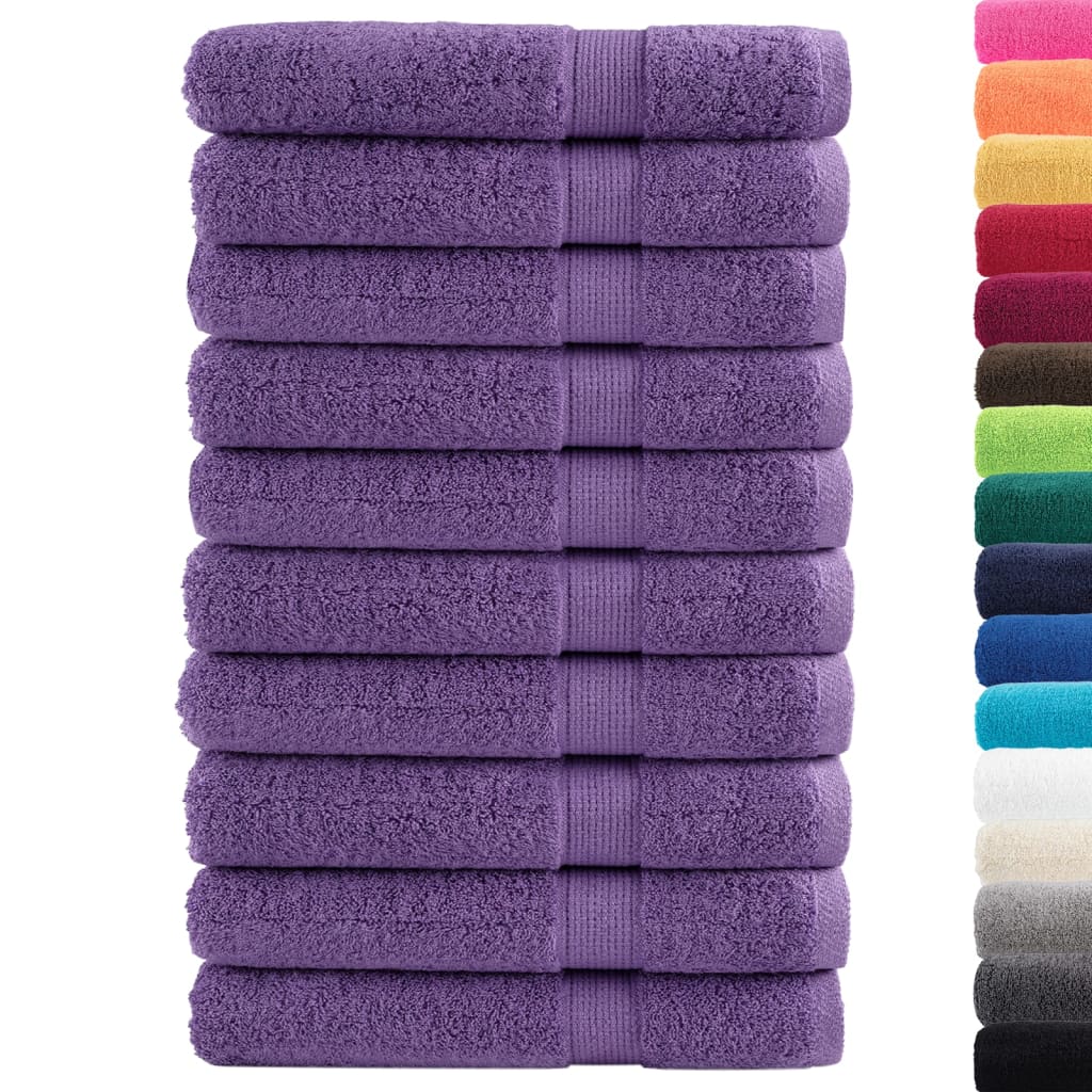 Premium Sauna Towels SOLUND 10 pcs. Purple 80x200 cm 600 g/m²