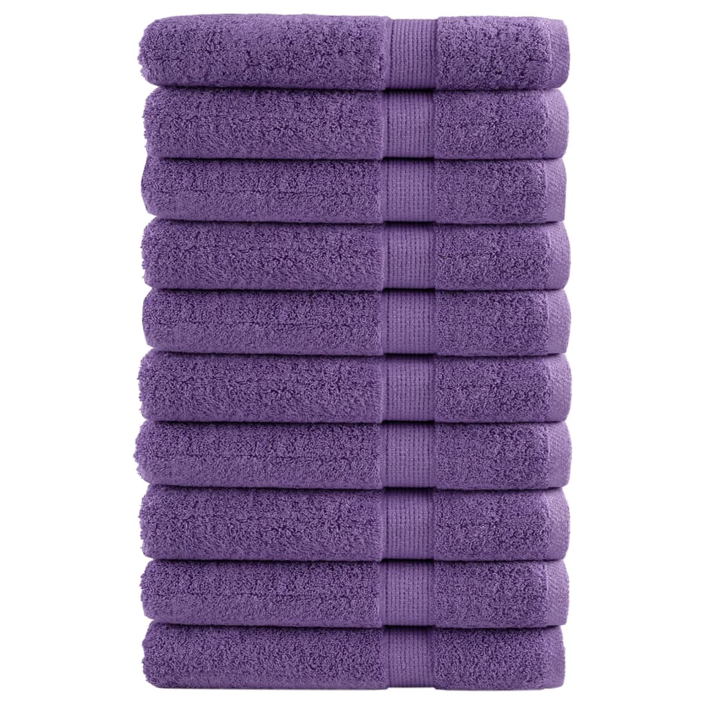 Premium Towels SOLUND 10 pcs. Purple 100x200 cm 600 gsm