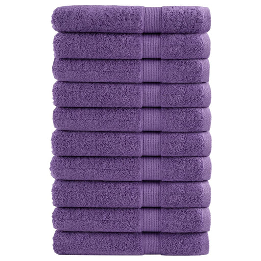 Premium Towels SOLUND 10 pcs. Purple 100x200 cm 600 gsm