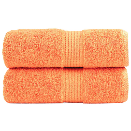 Serviettes de toilette Premium SOLUND 2 pièces Orange 30x30 cm 600 g/m²