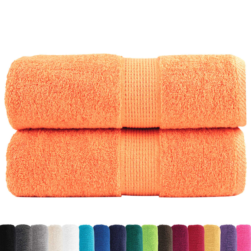 Serviettes de toilette Premium SOLUND 2 pièces Orange 30x30 cm 600 g/m²
