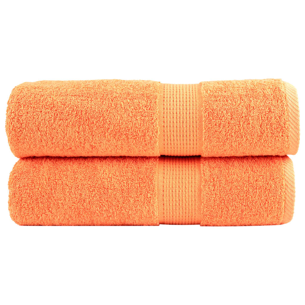 Serviettes de douche premium SOLUND 2 p. Orange 70x140 cm 600 g/m²