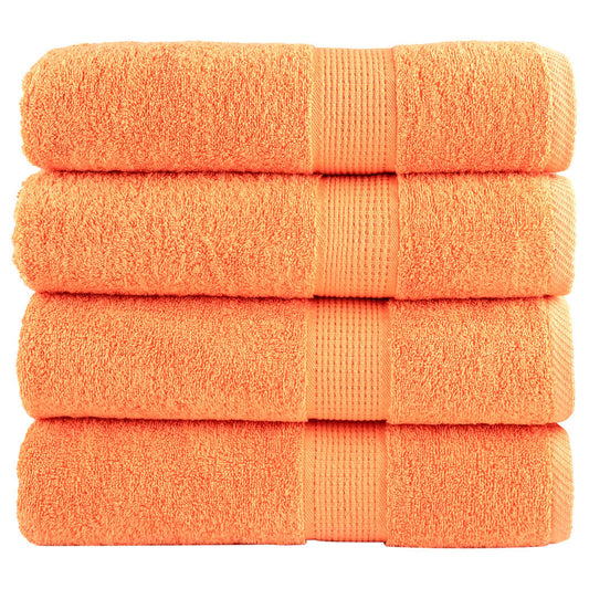Premium Bath Towels SOLUND 4 pcs. Orange 70x140 cm 600 gsm