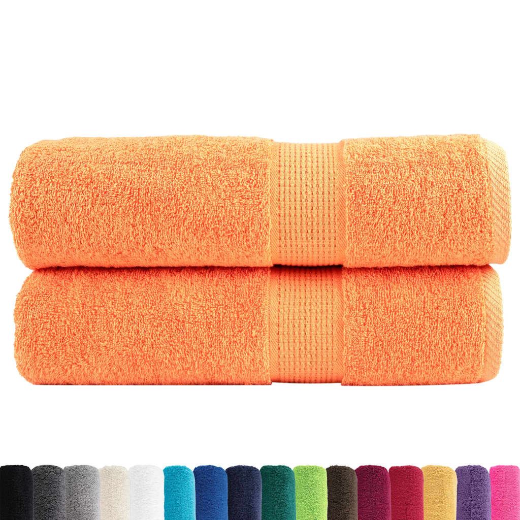 Premium Badetücher SOLUND 2 Stk. Orange 100x150 cm 600 g/m²