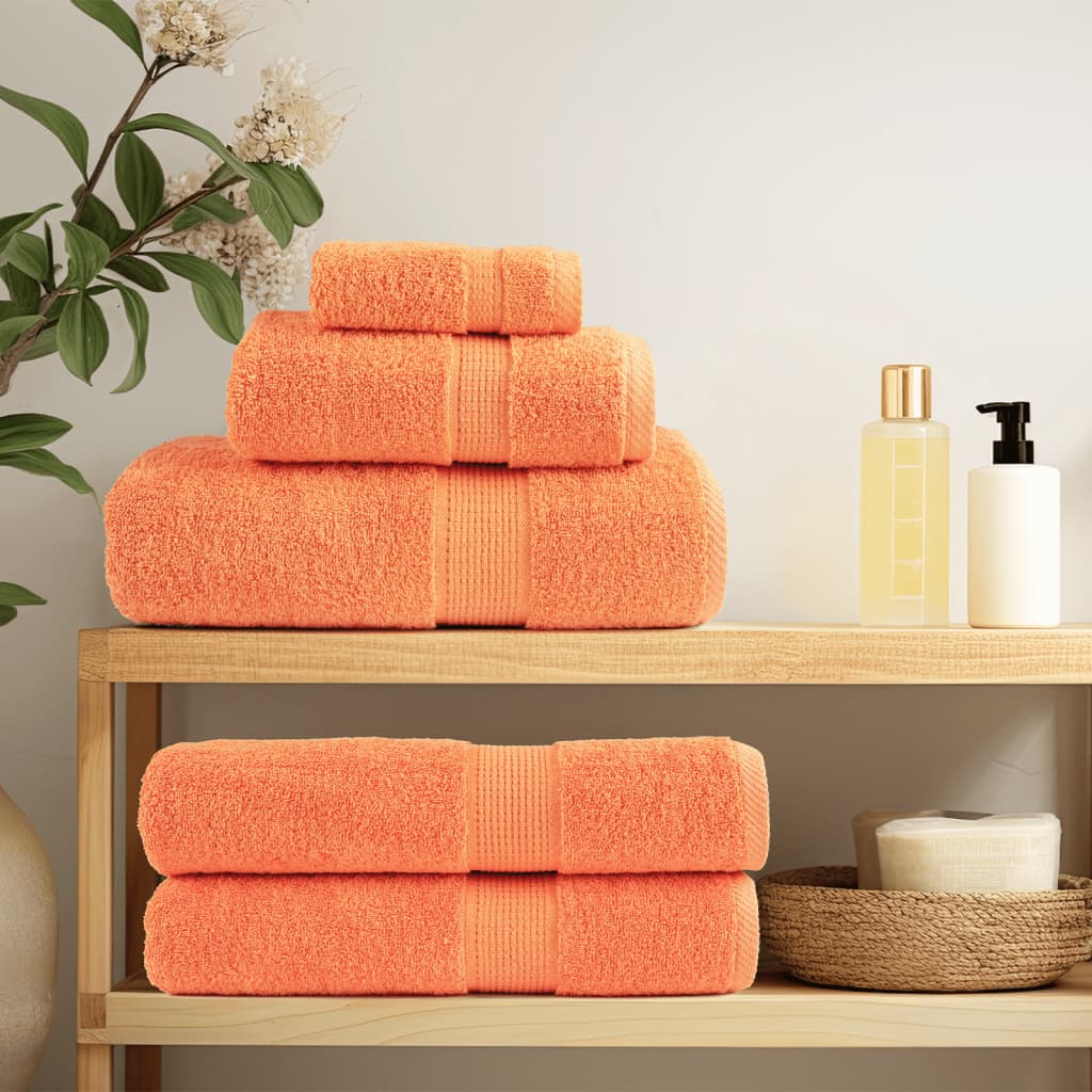 Premium Badetücher SOLUND 2 Stk. Orange 100x150 cm 600 g/m²
