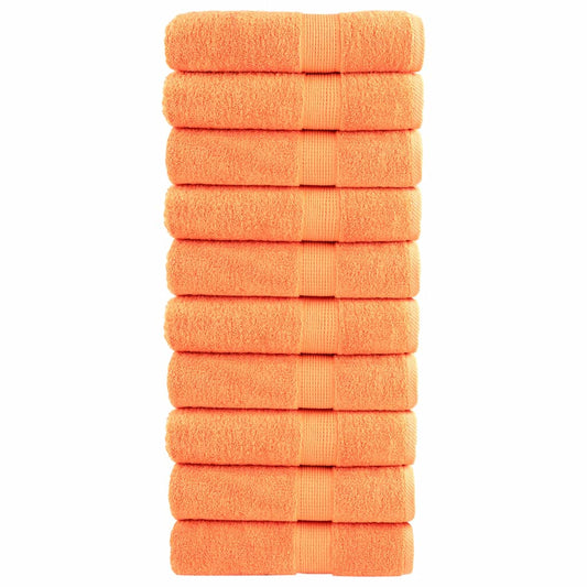 Serviettes de bain premium SOLUND 10 pcs Orange 100x150 cm 600 g/m²