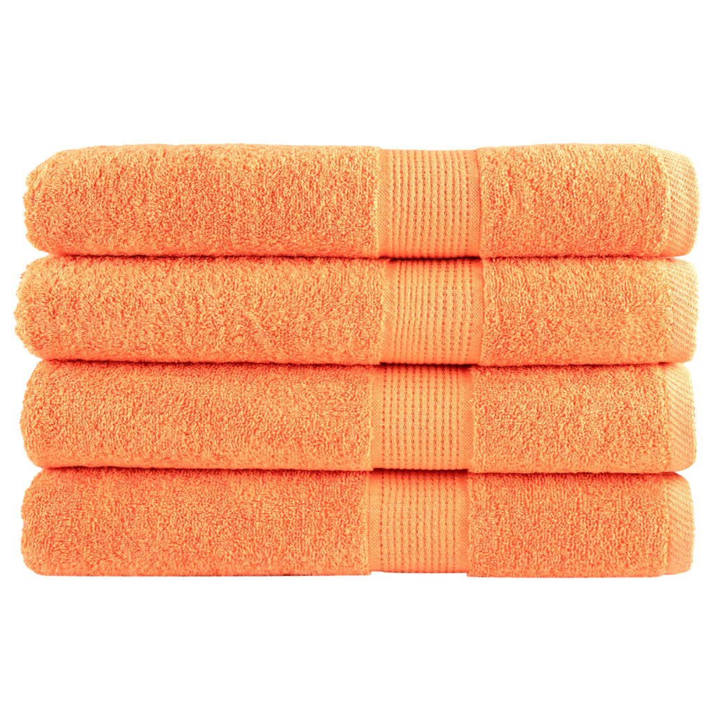 Serviettes de sauna premium SOLUND 4 p. Orange 80x200 cm 600 g/m²