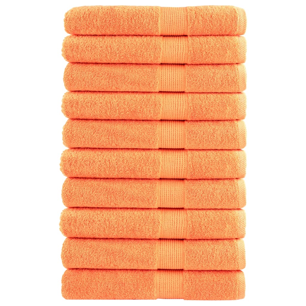 Serviettes de sauna premium SOLUND 10 pcs Orange 80x200 cm 600 g/m²