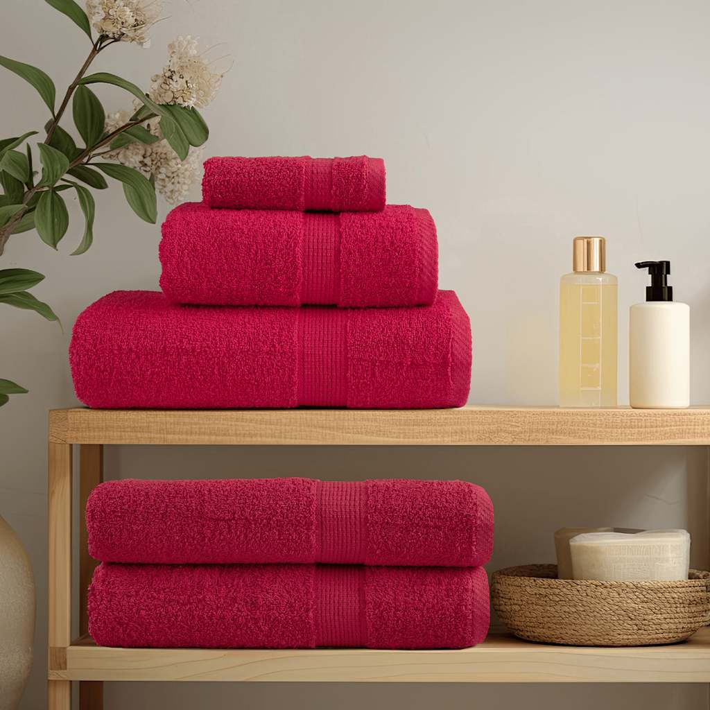 Premium Bath Towels SOLUND 4 pcs. Red 100x150 cm 600 gsm