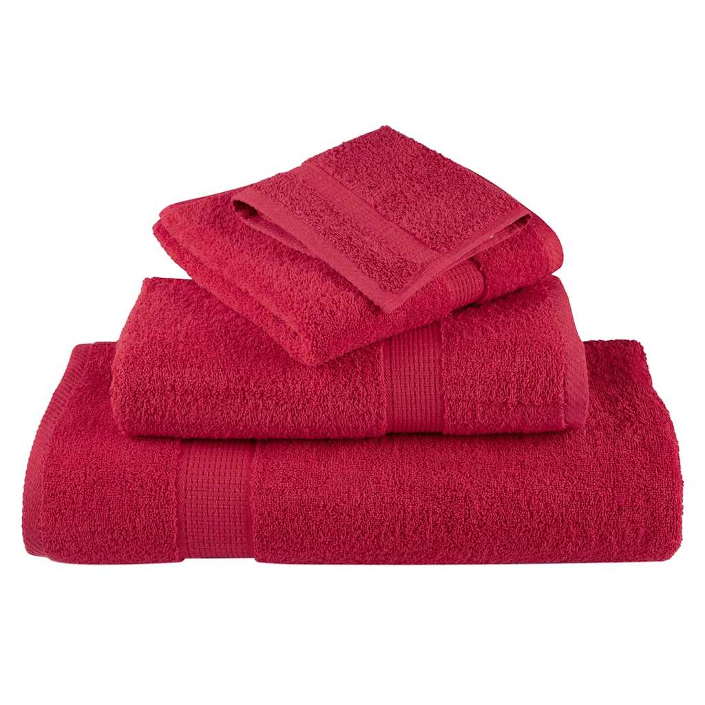 Premium Bath Towels SOLUND 4 pcs. Red 100x150 cm 600 gsm