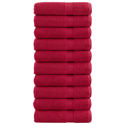 Serviettes de bain premium SOLUND 10 pcs Rouges 100x150 cm 600 g/m²