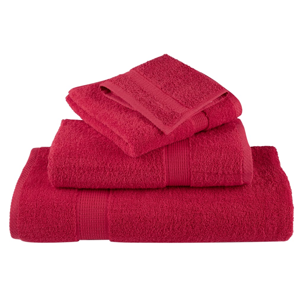 Premium Badetücher SOLUND 10 Stk. Rot 100x150 cm 600 g/m²