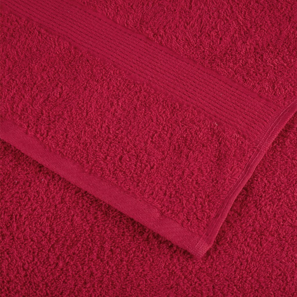 Premium Badetücher SOLUND 10 Stk. Rot 100x150 cm 600 g/m²