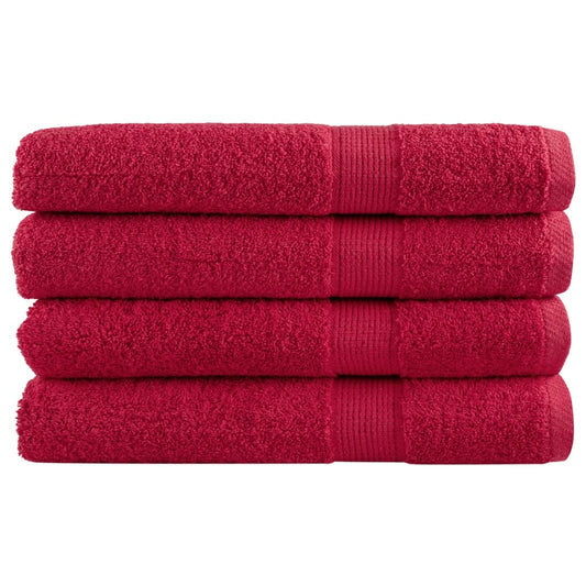 Premium Sauna Towels SOLUND 4 pcs. Red 80x200 cm 600 g/m²