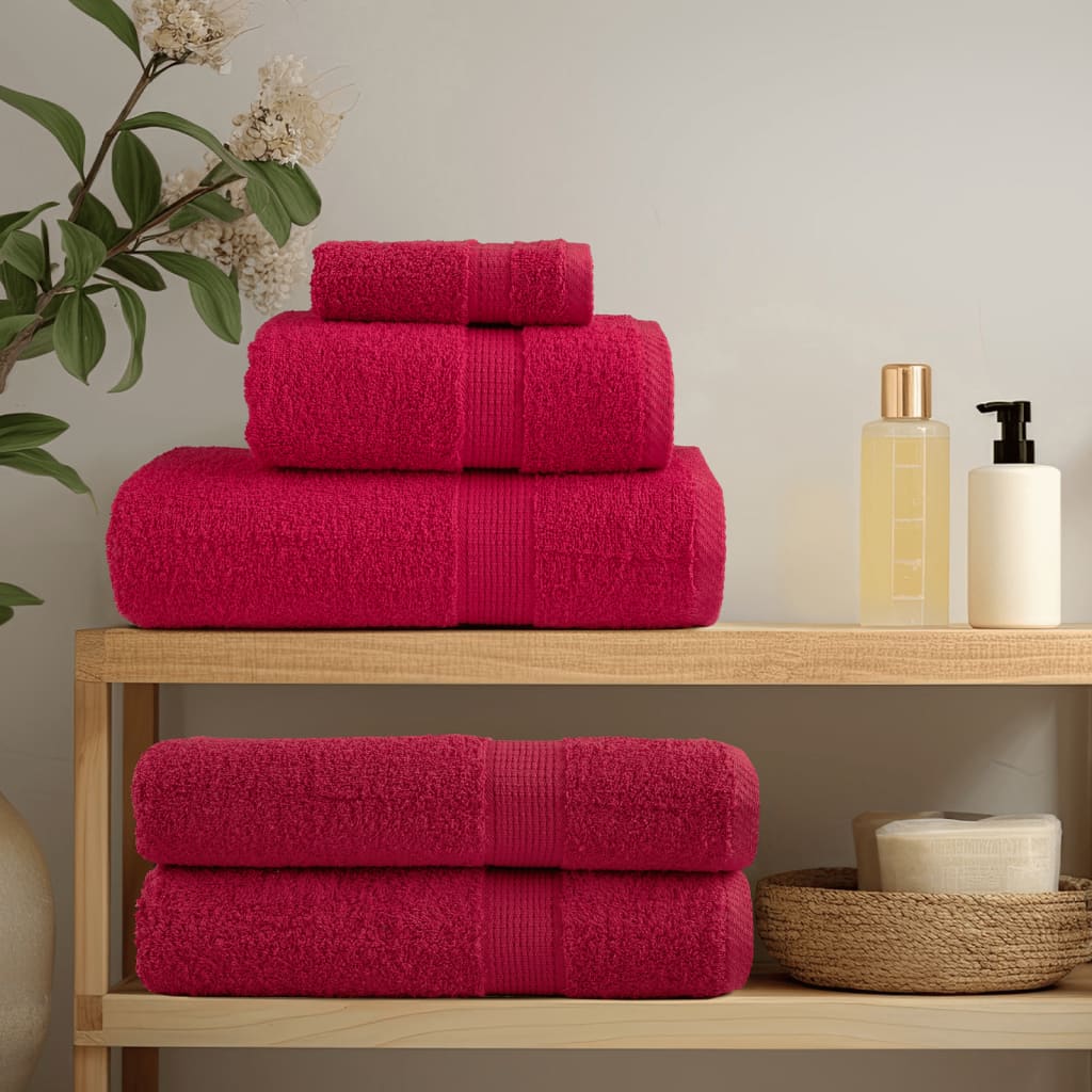 Serviettes de sauna premium SOLUND 4 pcs. Rouge 80x200 cm 600 g/m²