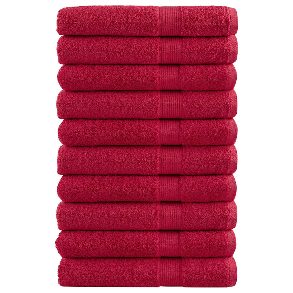Serviettes de sauna premium SOLUND 10 pièces Rouge 80x200 cm 600 g/m²