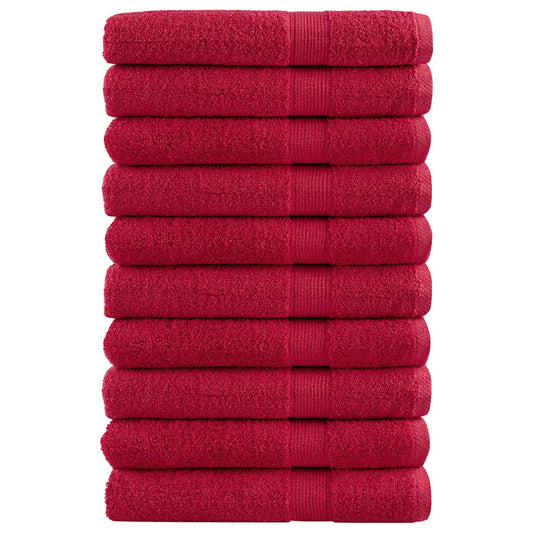 Premium Sauna Towels SOLUND 10 pcs. Red 80x200 cm 600 g/m²